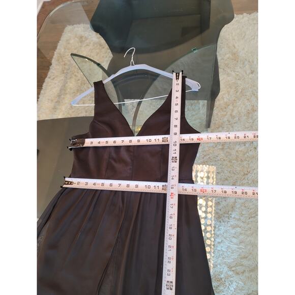 J for Justify Dress Women's Large Black Sleeveless Maxi Chiffon Sheer Skirt - Picture 12 of 13